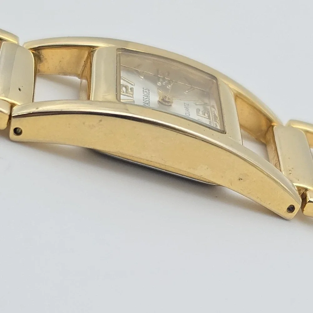 Vintage PASSAGES Ladies Watch Gold Plated Bracelet New Battery 7